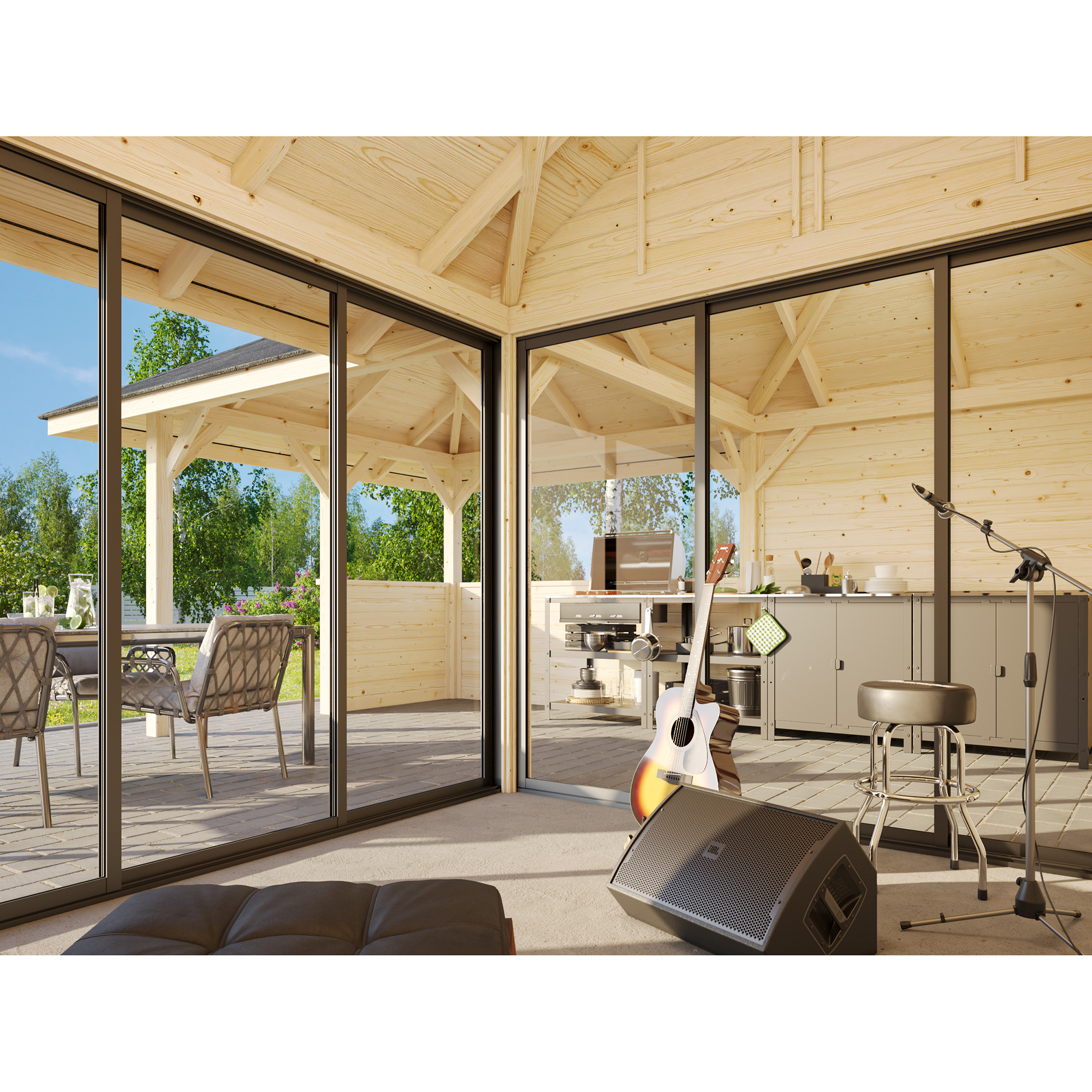 Hagestue Palmako Bianca 24,9 m2 Sett 209 Slide