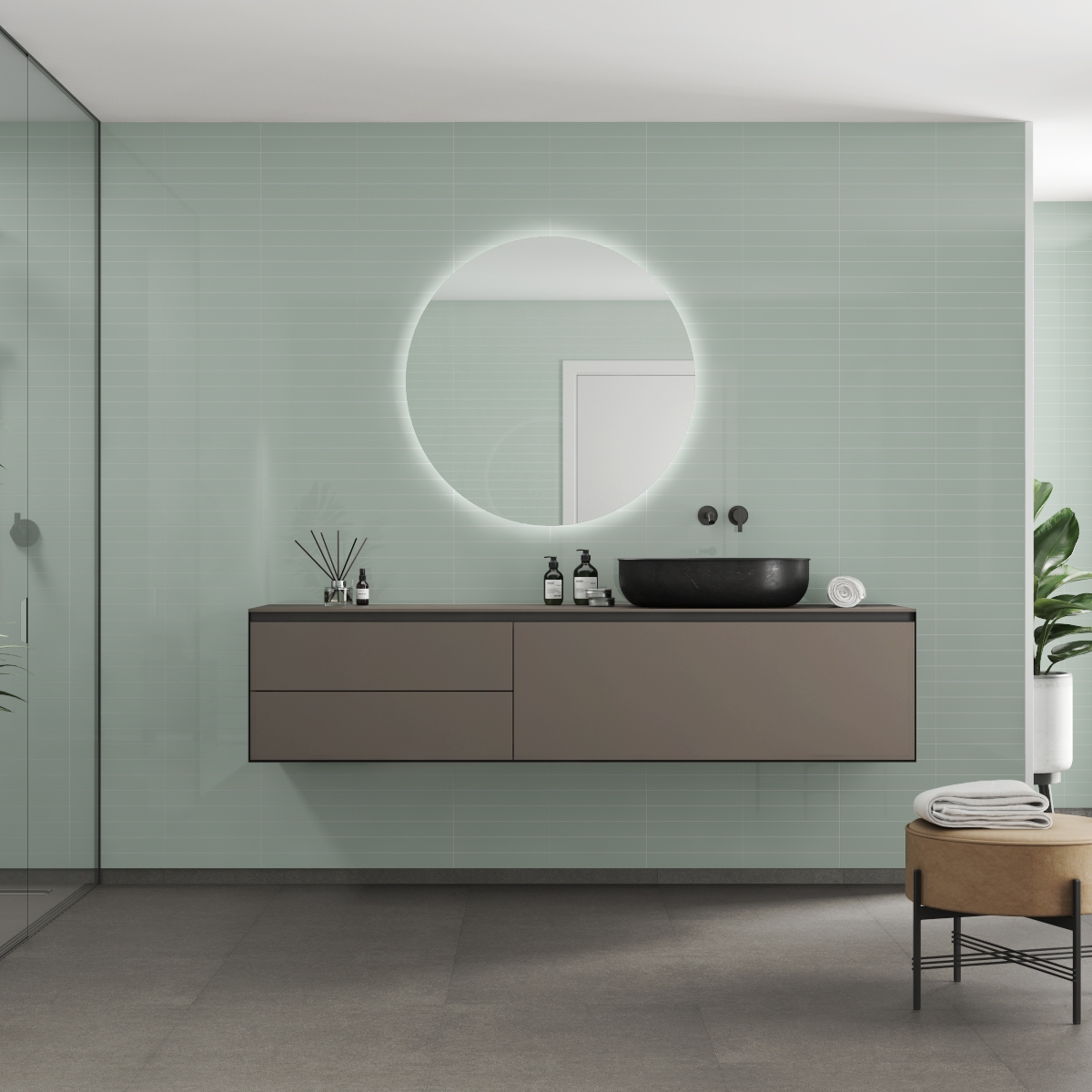 Baderomspanel Fibo 4085-M0830 Light Mint