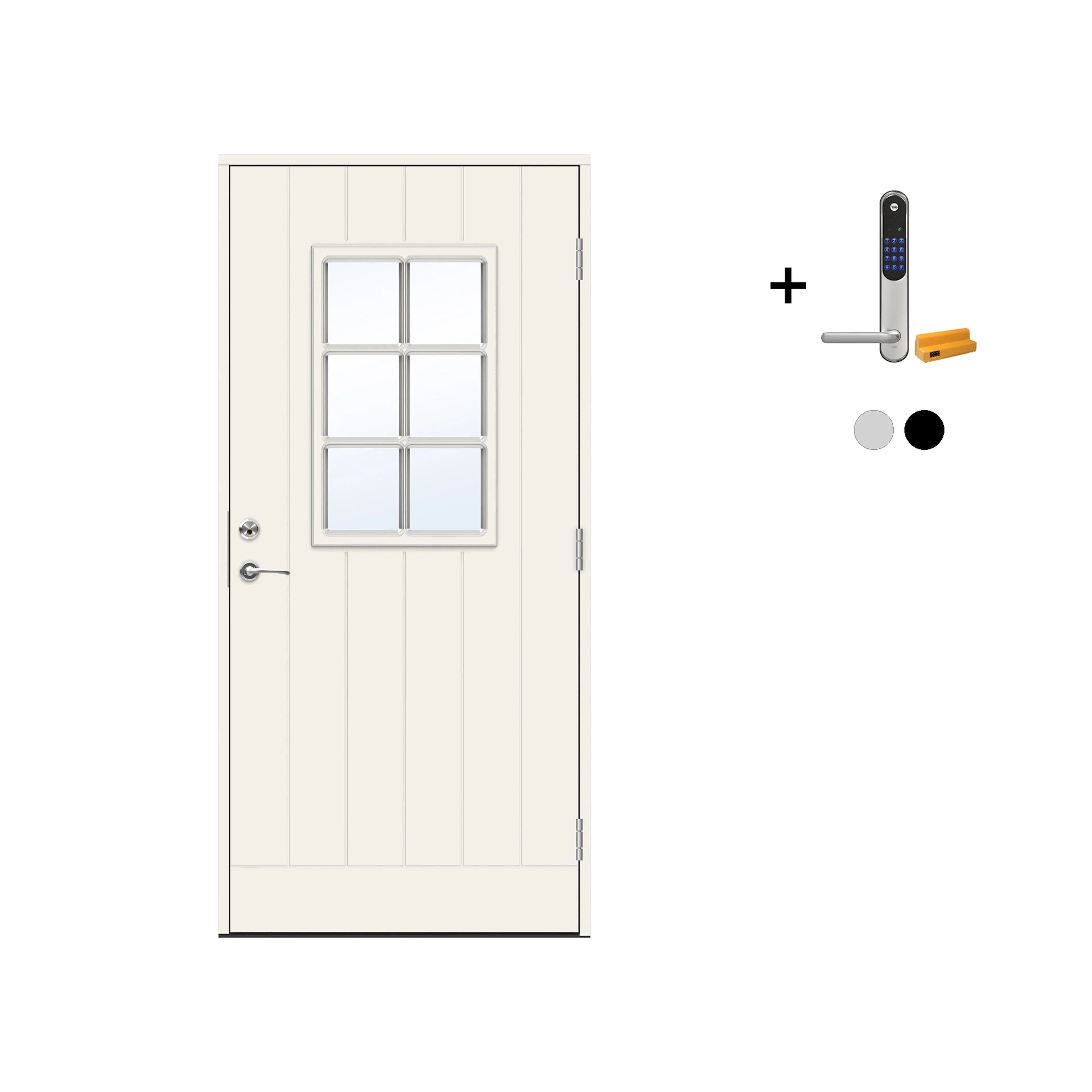 Ytterdør Swedoor Advance-Line Classic Bizet med Yale Doorman Classic Home