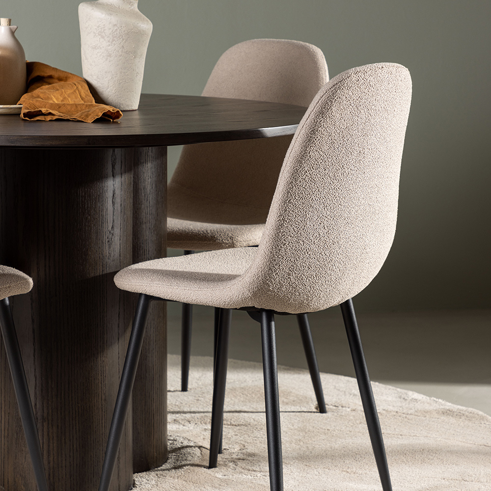 Spisegruppe Venture Home Olivia Ø110 cm med 4 stk Polar Stoler
