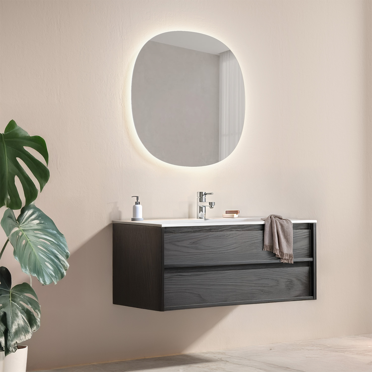 Spegel Bathlife Skimra Rund