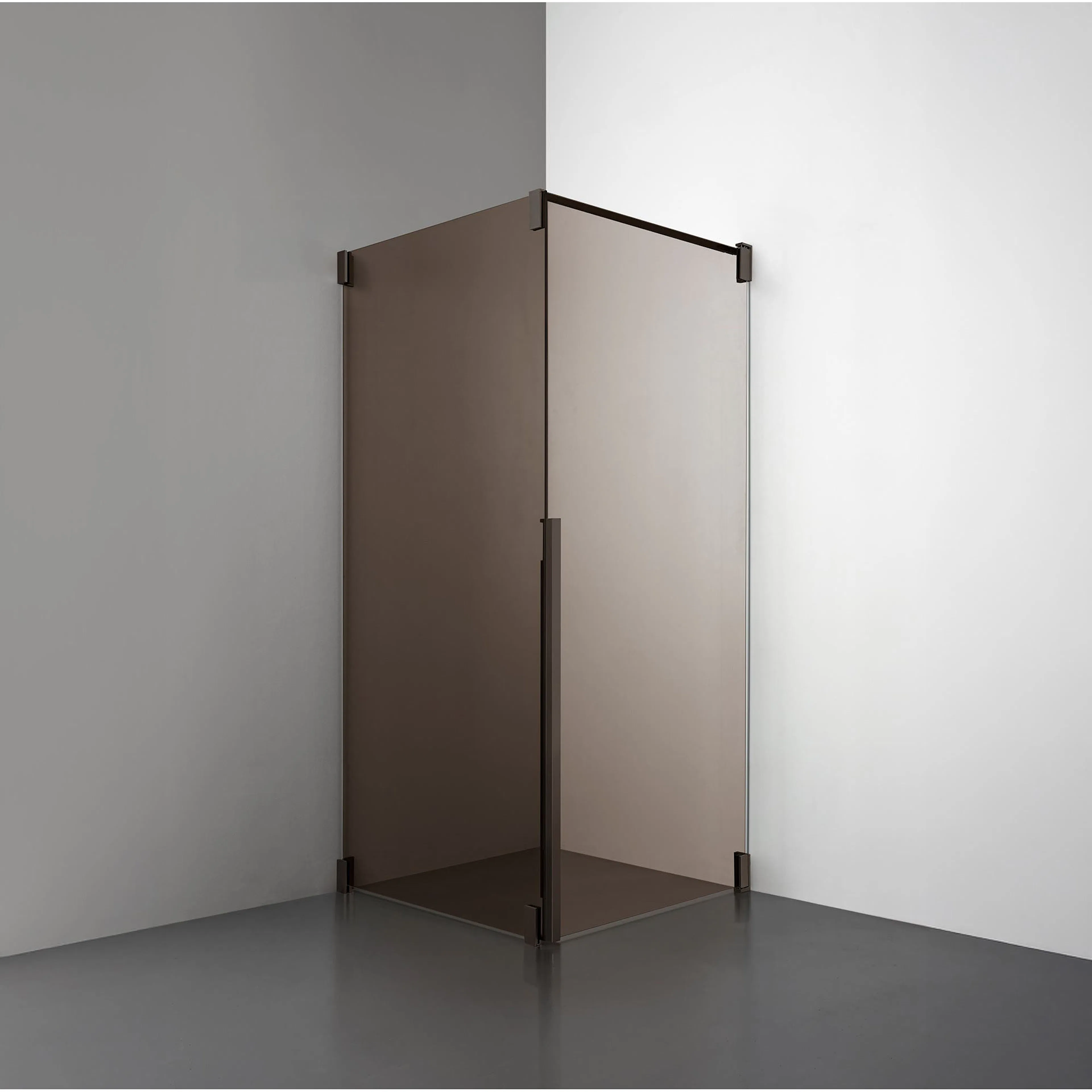 Duschhörn Rooh D2 Dörr+Vägg D900xW900, Bruntonat, Bronze, Höger