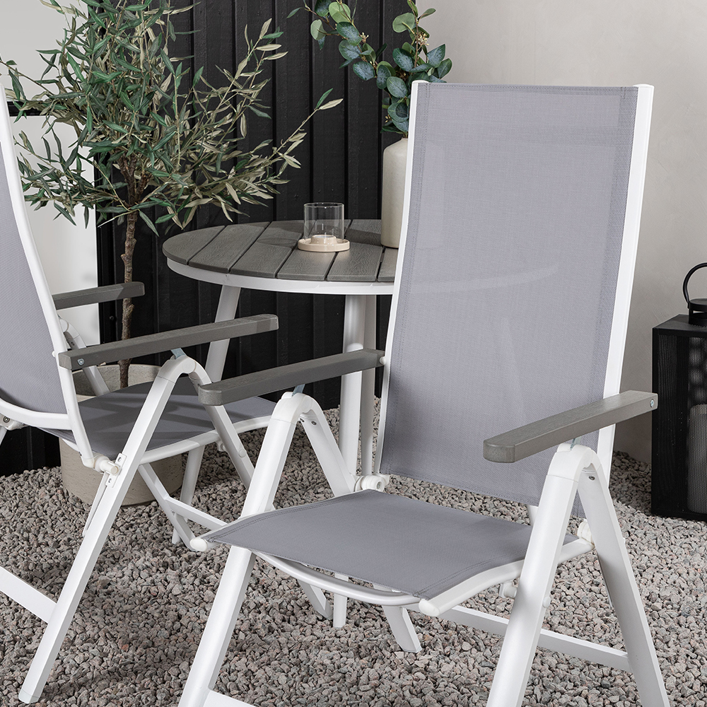 Cafégruppe Venture Home Break Ø90 cm med 2 Albany Stoler