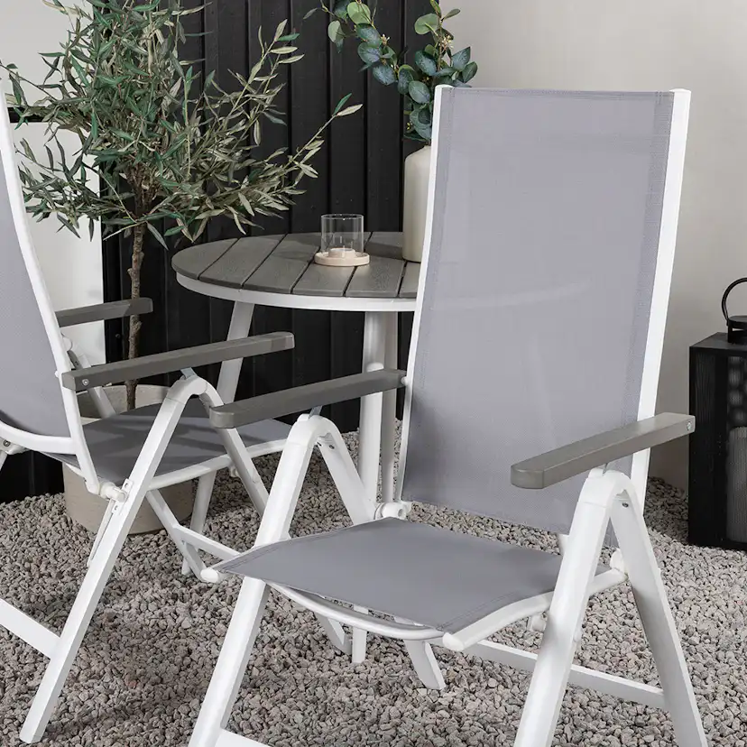 Cafégruppe Venture Home Break Ø90 cm med 2 Albany Stoler