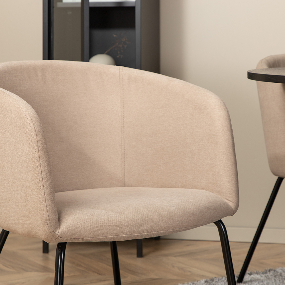 Spisegruppe Venture Home Bianca Rund med 4 Bergen Stoler