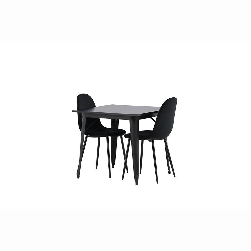 Spisegruppe Venture Home Tempe med 2 Polar Stoler Fløyel