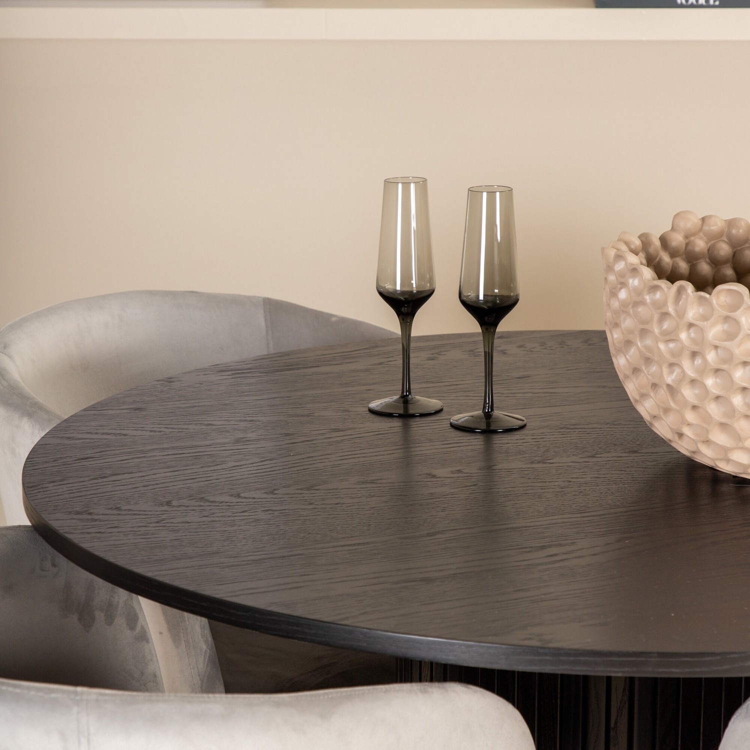 Spisegruppe Venture Home med Bianca Spisebord og 4 Bergen Spisestoler
