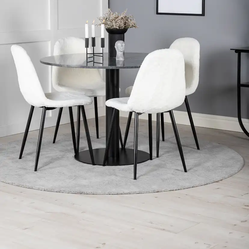Spisegruppe Venture Home Estelle med 4 Pooya Stoler Polyester