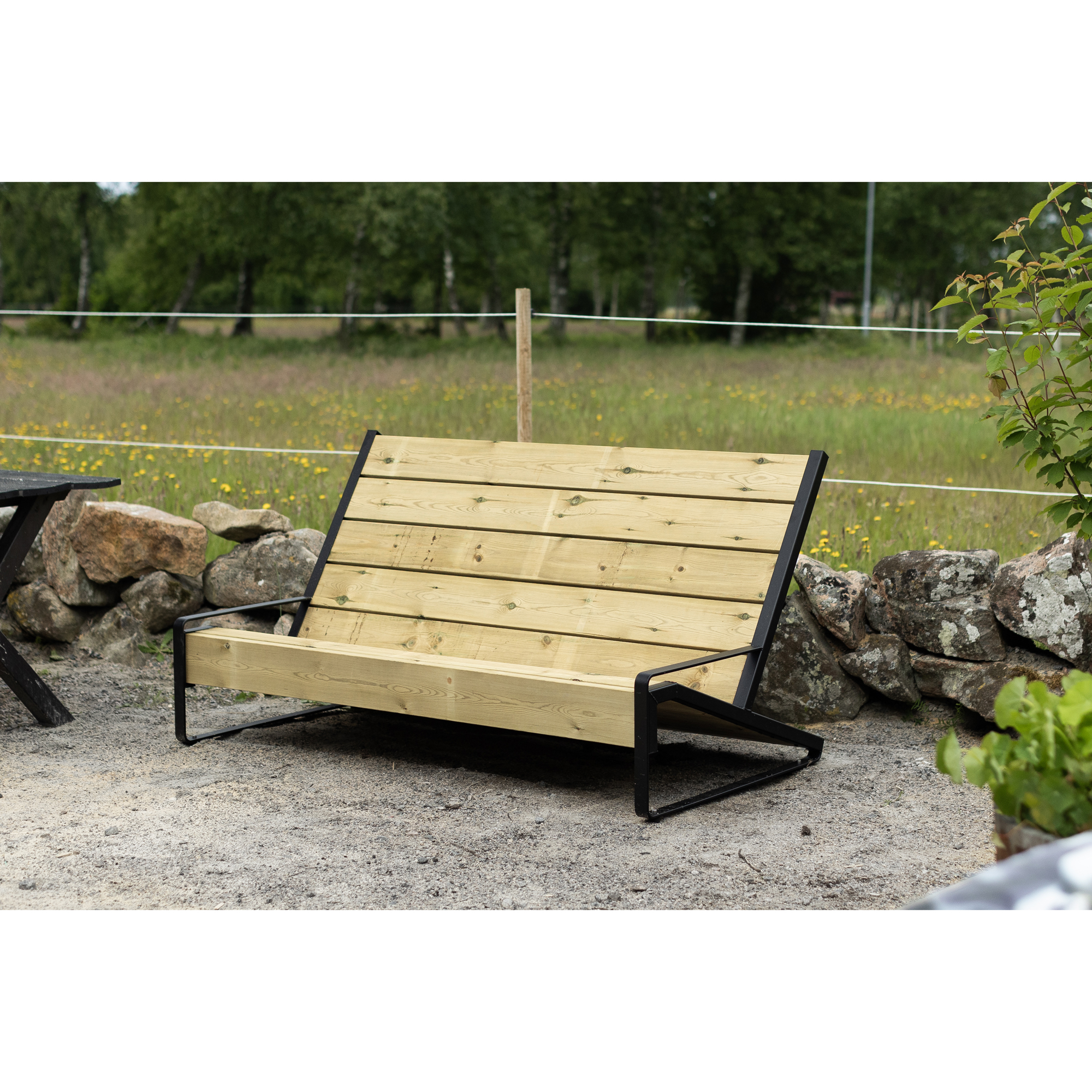 Hagebenk Jabo Vansjön med 2stk Gavler Sort