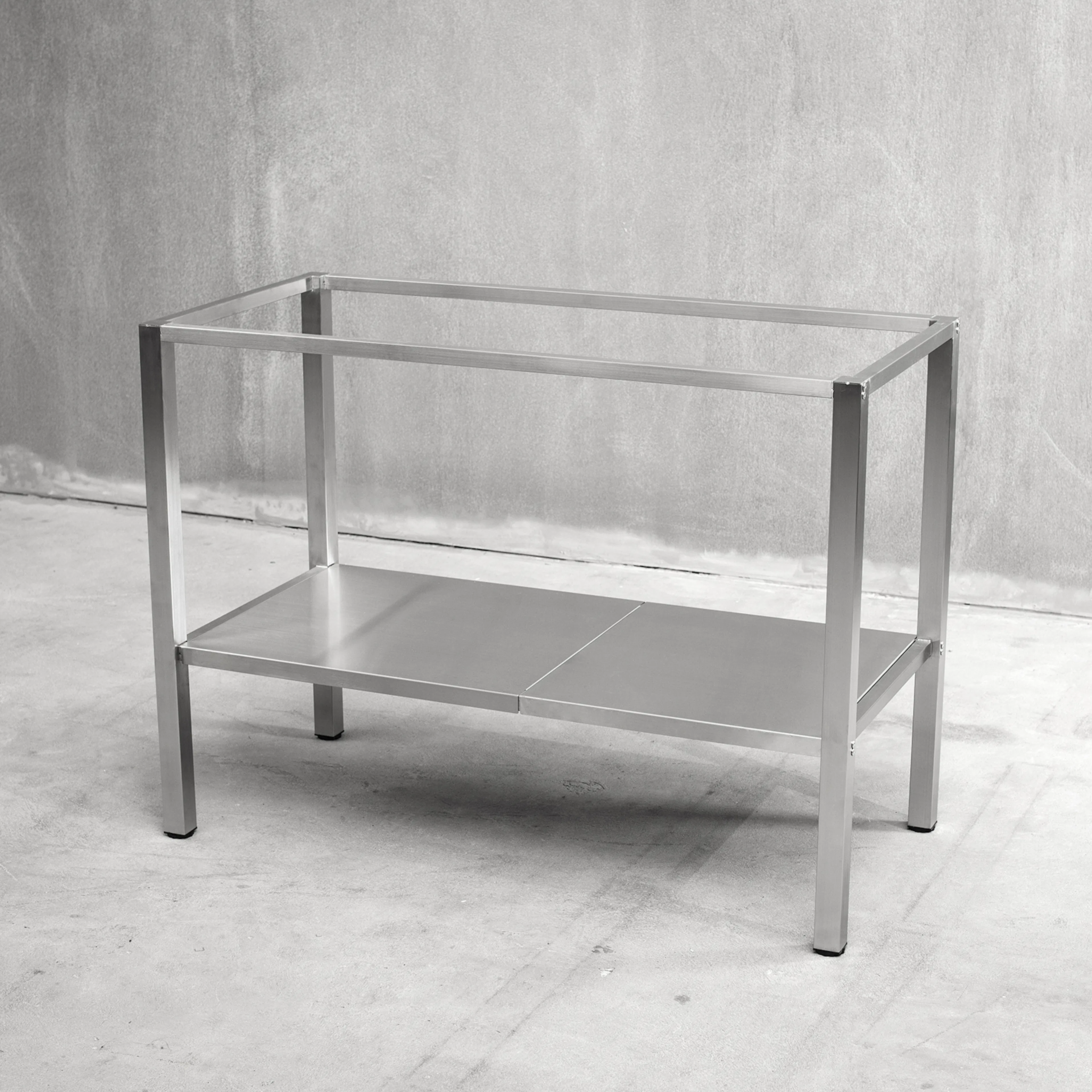Benkestativ Vilan Stainless Rustfritt Variant Stativ med Underhylle