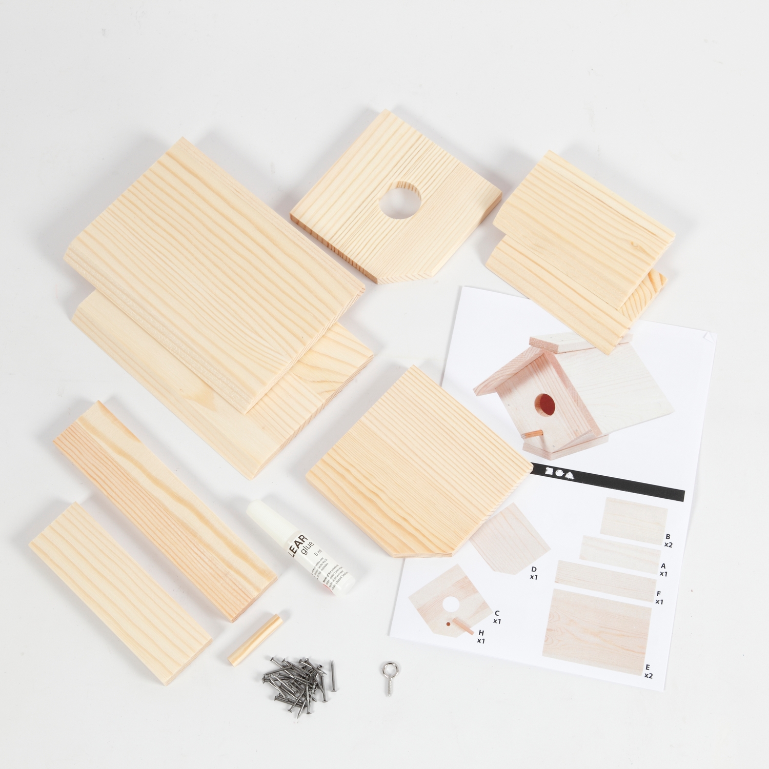 Materiellsett Creativ Company Fuglehus 13x14,5x16 cm 1 stk/1 pk