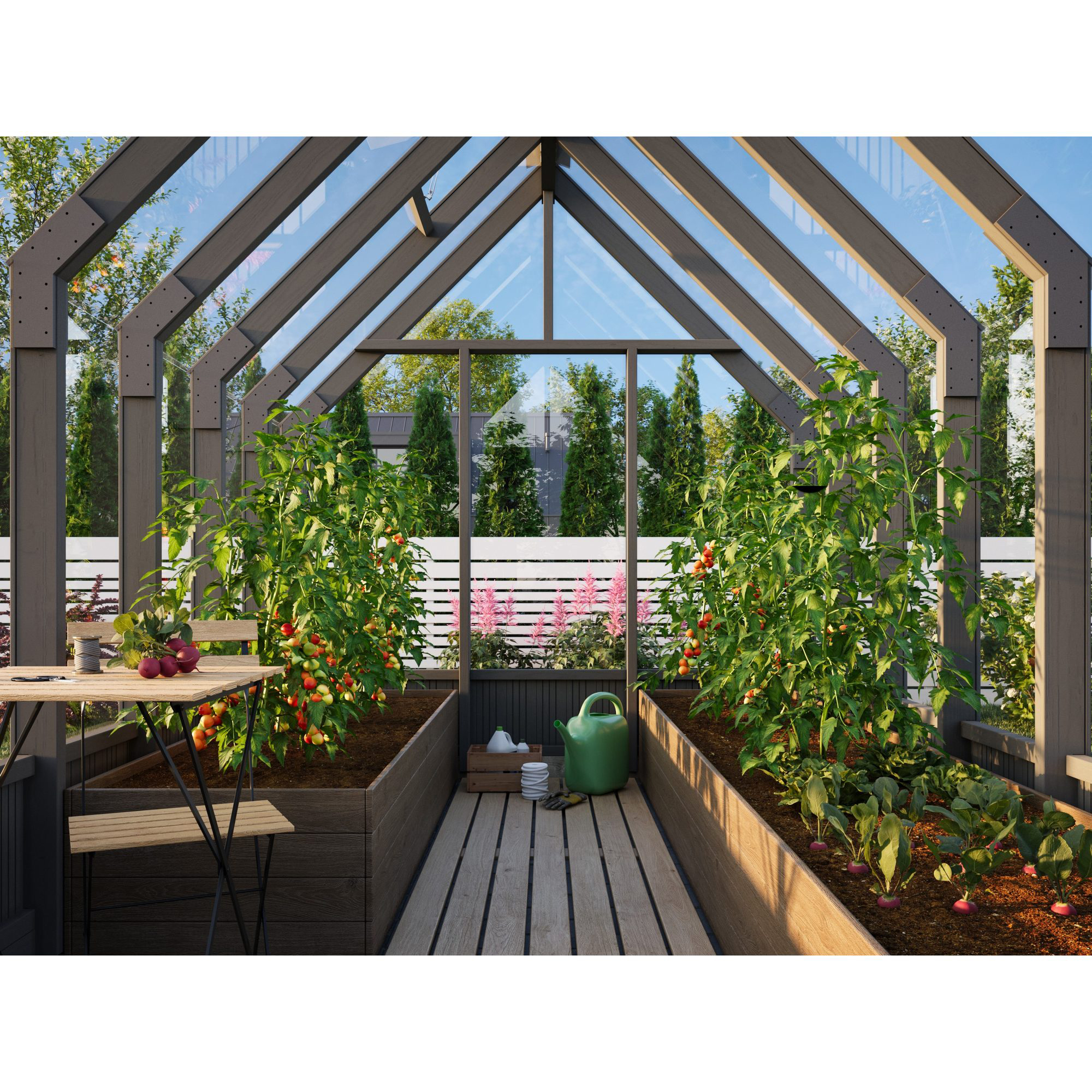 Drivhus Palmako Emilia 8,2 M2 Gråmalt