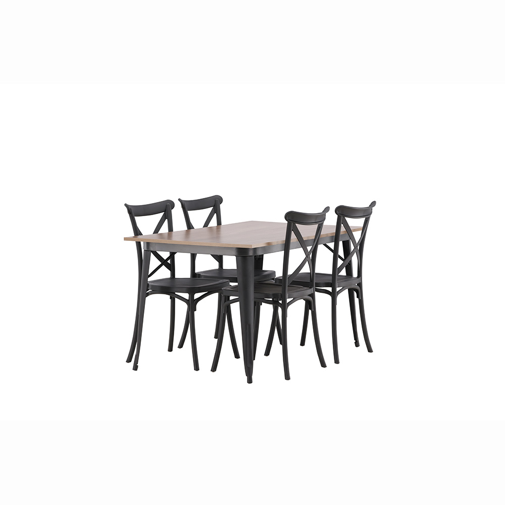 Spisegruppe Venture Home Tempe med 4 Crosett Stoler