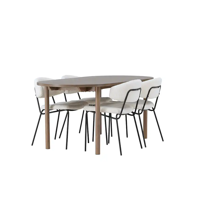 Spisegruppe Venture Home Andy med 4 Chico Stoler