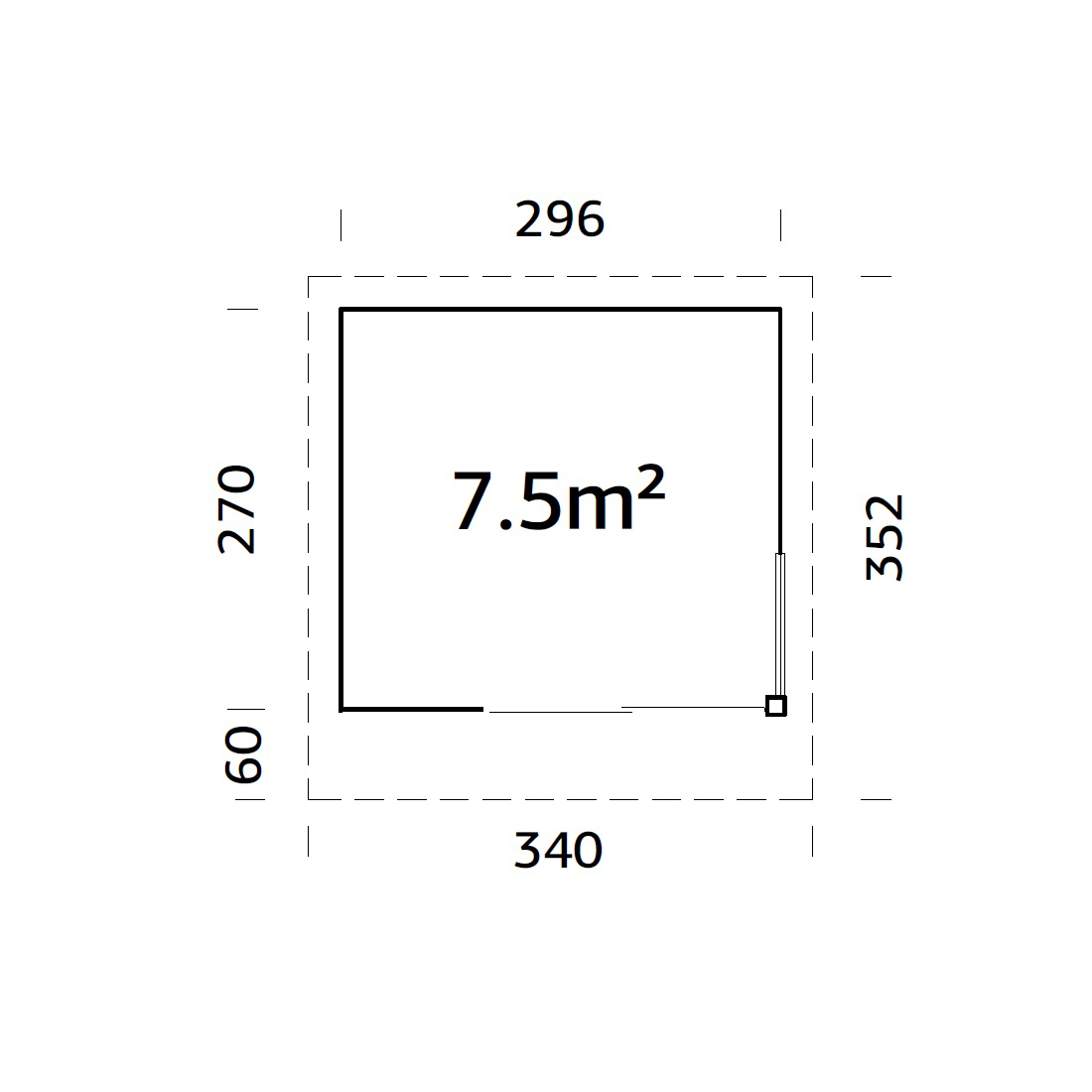 Hytte Palmako Andrea 8,0 m2   Plus