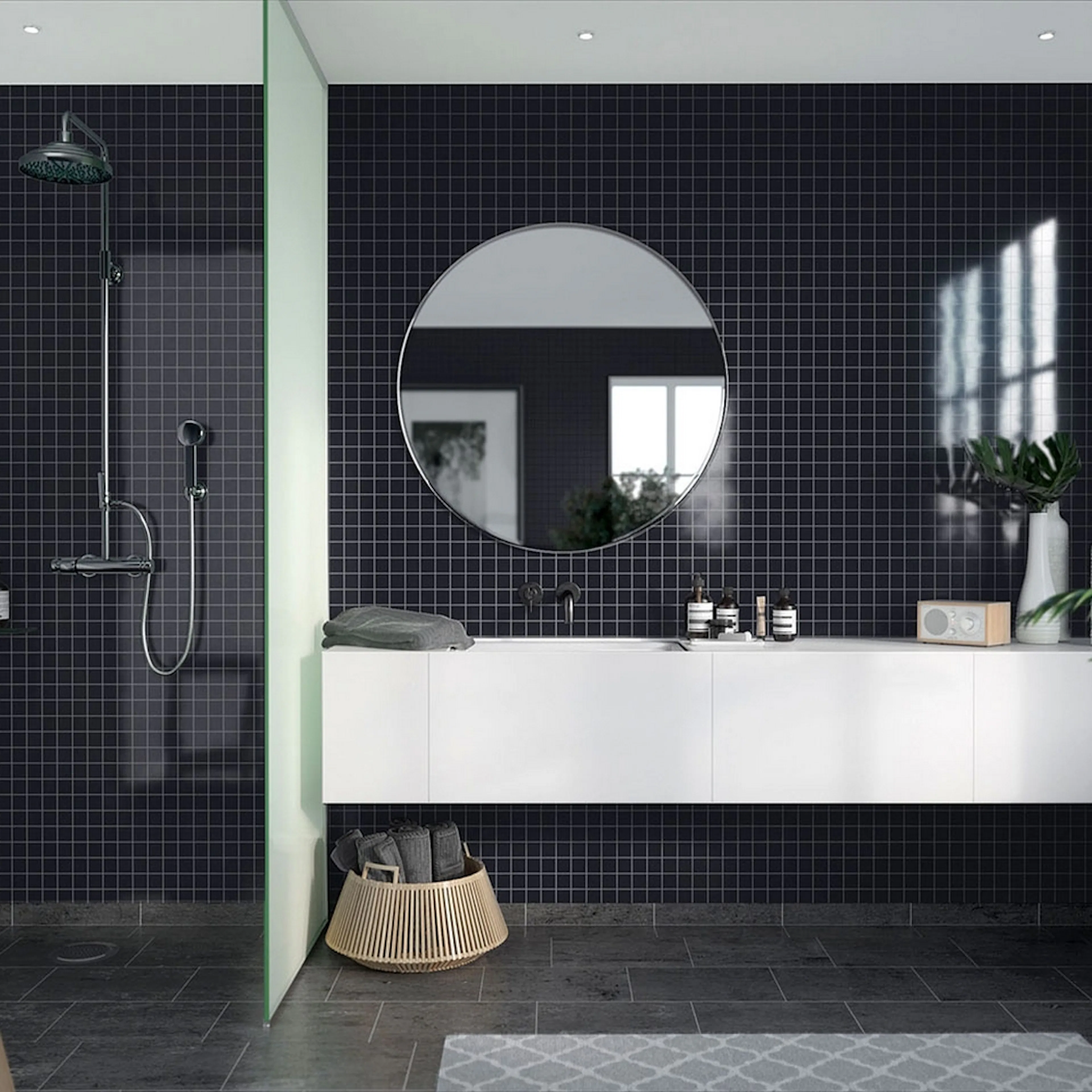 Baderomspanel Fibo 2124 M0303 Black Gloss
