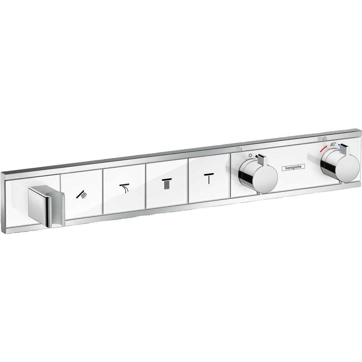 RainSelect Termostat för inbyggnad 4 funktioner Hvit/Krom