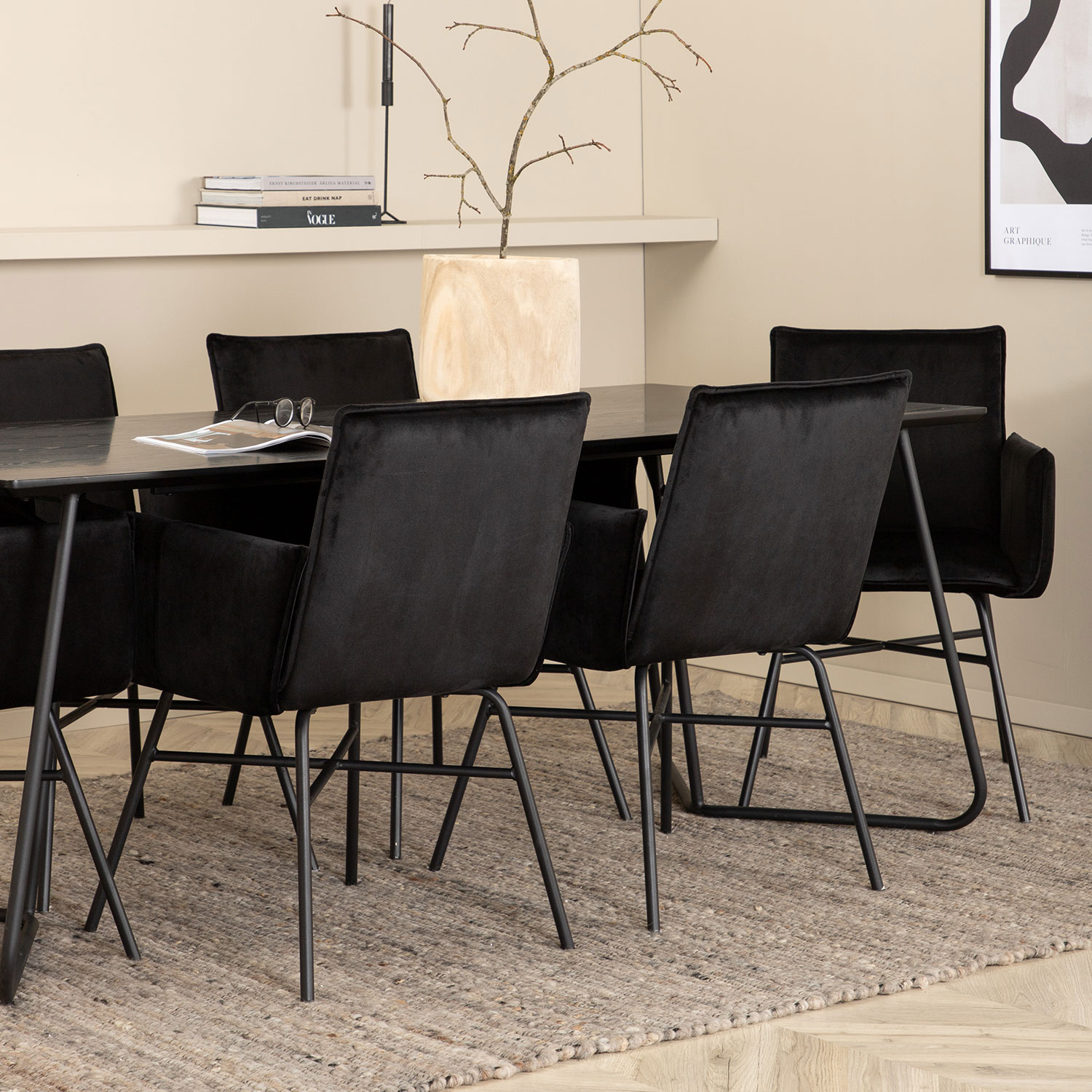 Spisegruppe Venture Home Peggy med 6 Petra Stoler