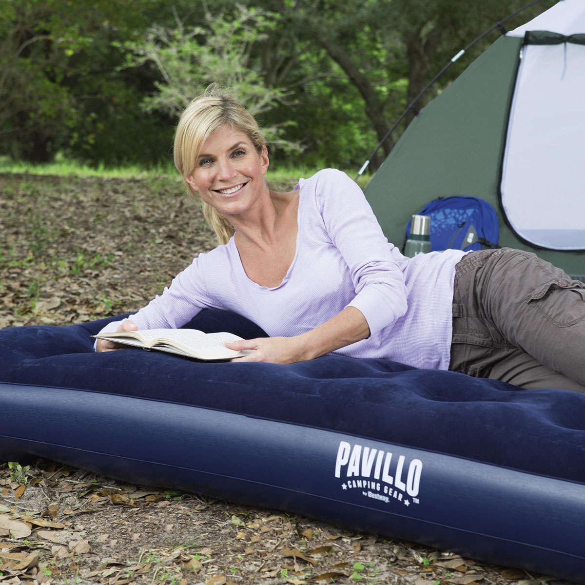Oppblåsbar  Madrass Bestway Pavillo Airbed Queen Med Innebygd Fotpumpe