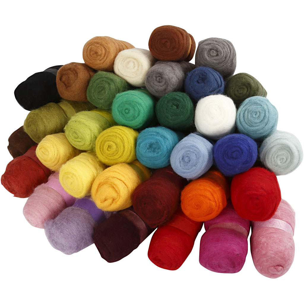 Kardet Ull Creativ Company Ass Farger 35x100 g/1 Pk