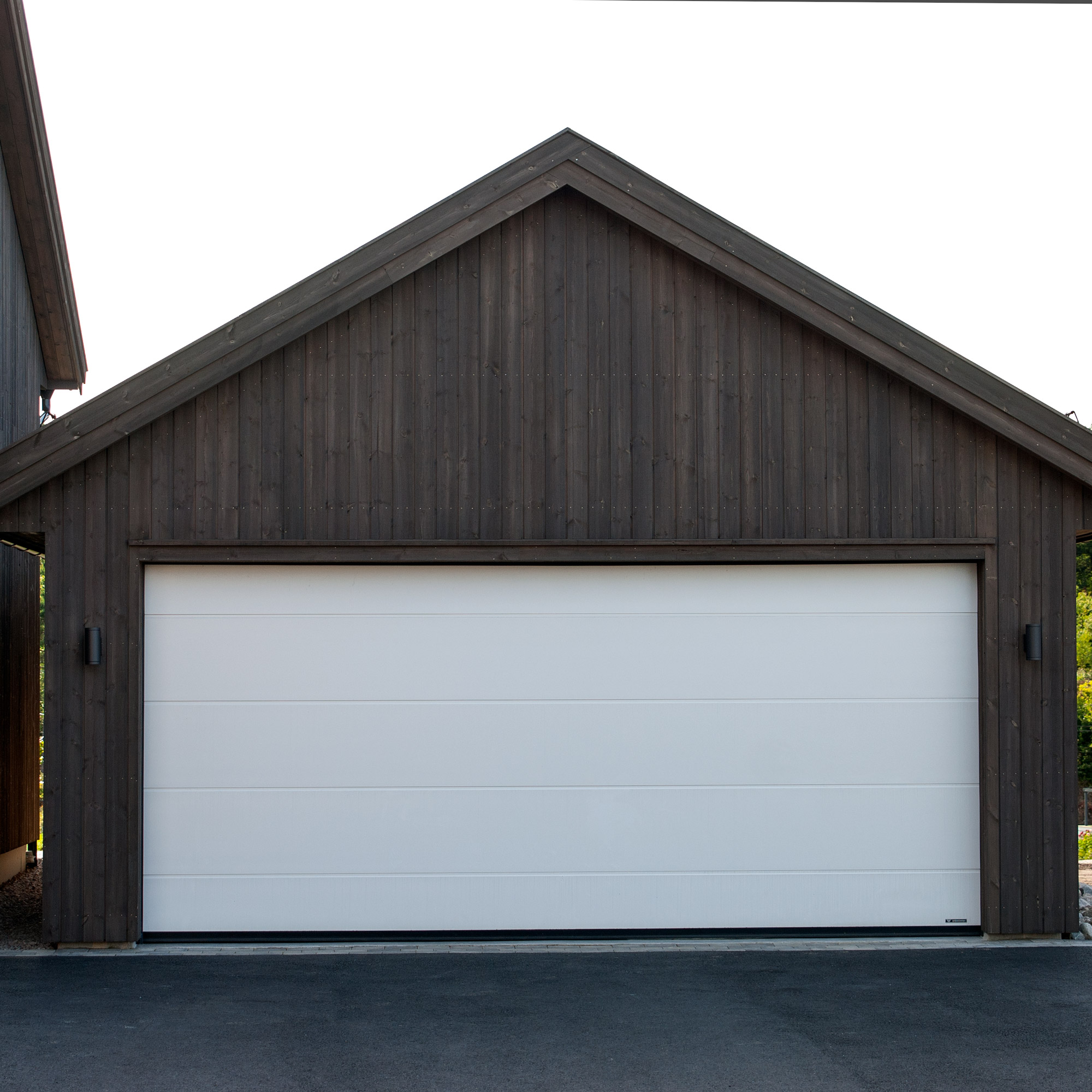 Garasjeport Grimstadporten Slettpanel Hvit