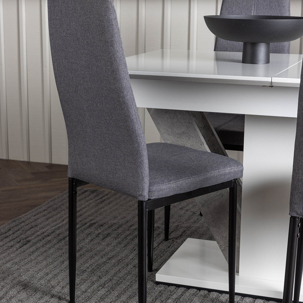 Spisegruppe Venture Home Disa med 4 Petra Stoler