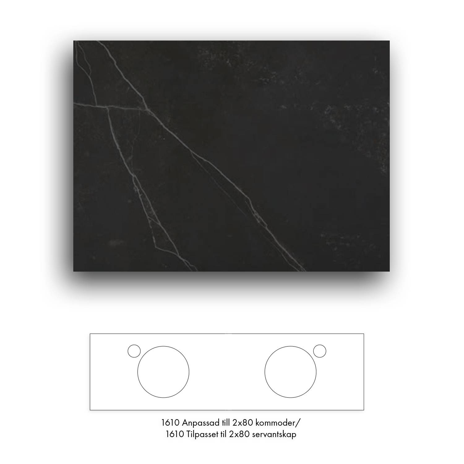 Bänkskiva Macro Design Crown+ Dekton 1610 till Tvättställsskåp Crown | badrum - badrumsmobler - bankskivor | KakelKungen