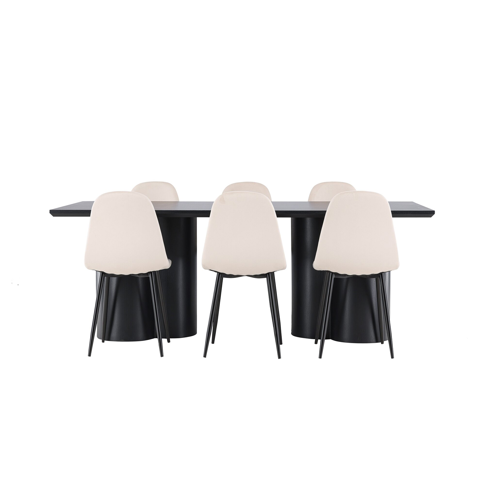 Spisegruppe Venture Home Olivia 210 med 6 stk Polar Stoler Fløyel