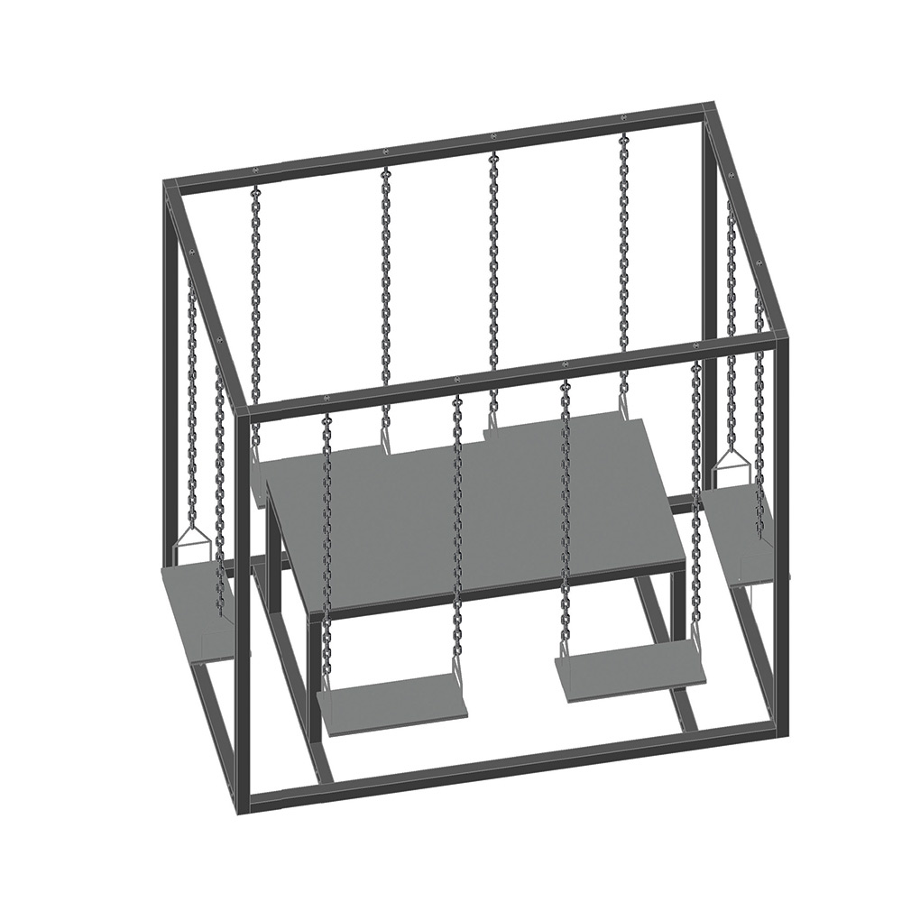 Pergolahuske Jabo Med Bord for 6 Personer 2200x1400x2100 mm