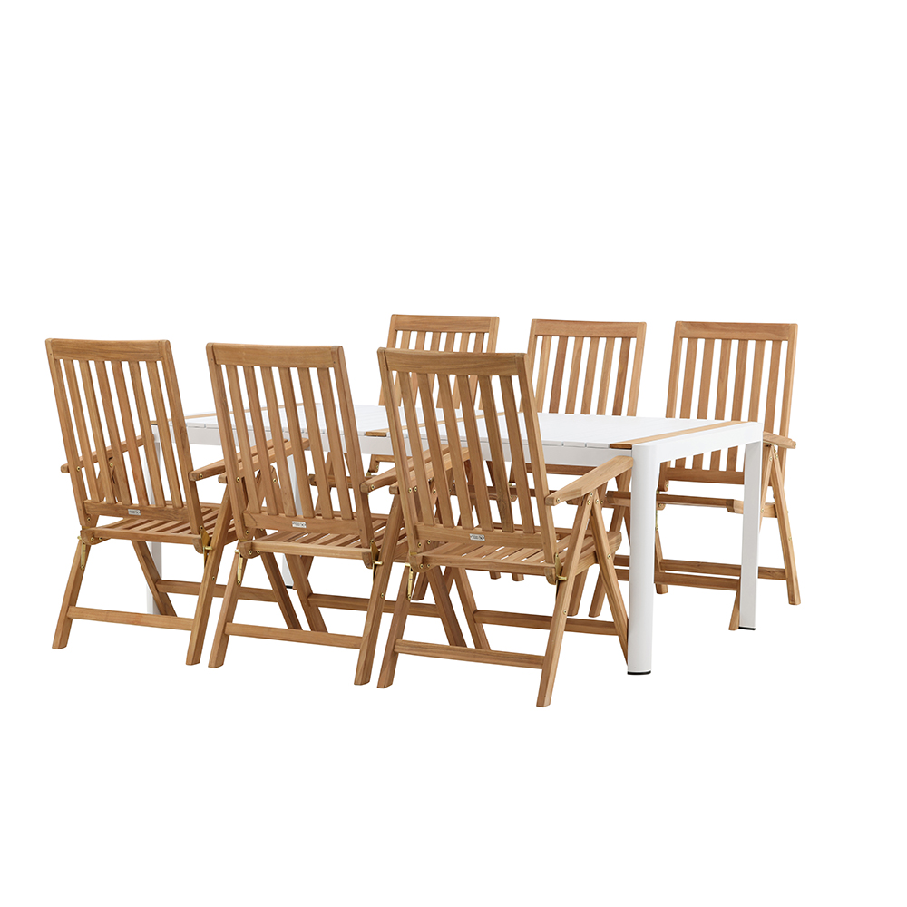 Spisegruppe Venture Home Togo 200x100 cm med 6 Kenya Stoler
