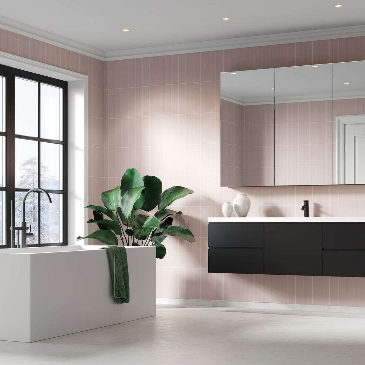 Baderomspanel Fibo 5218-M0830 Dusky Pink
