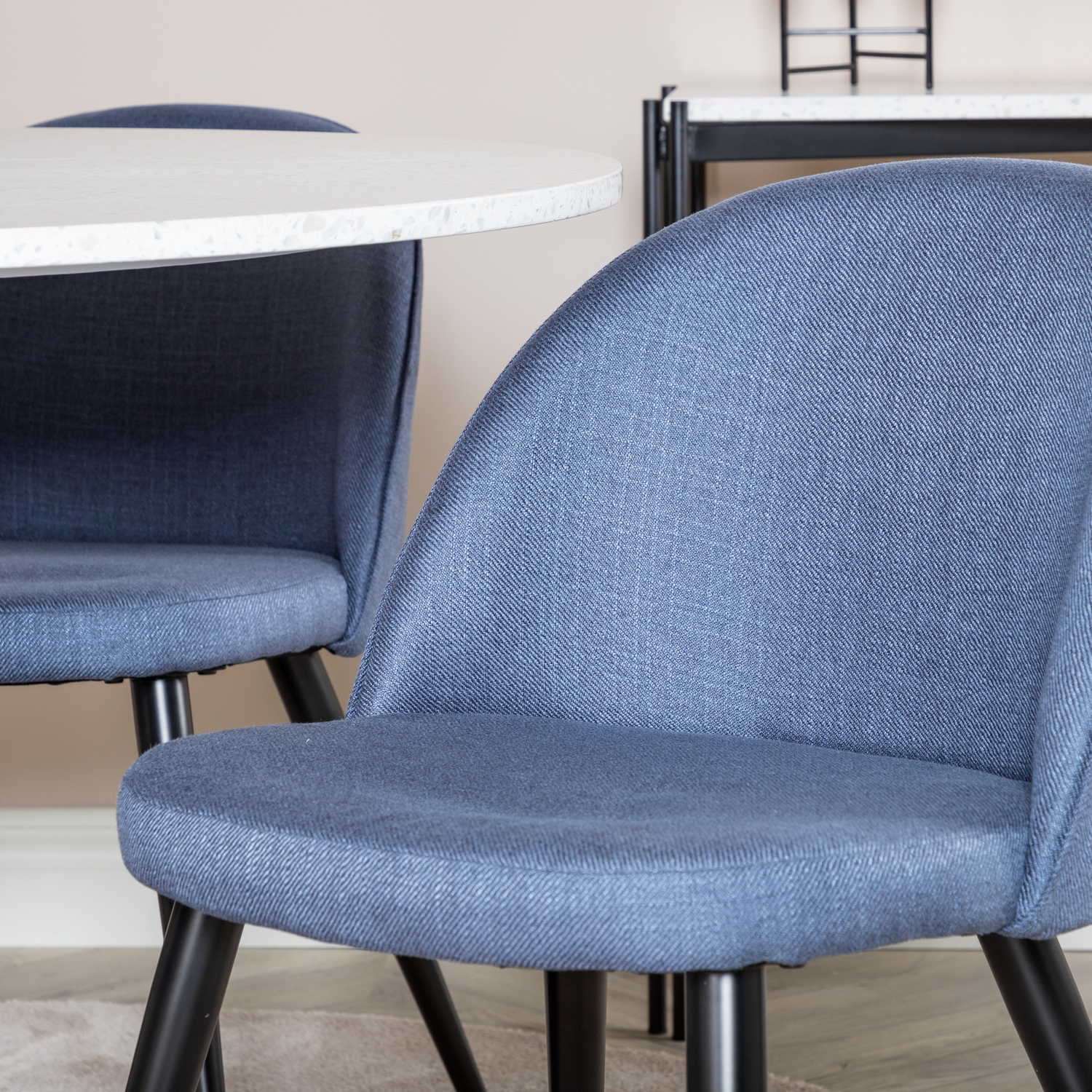 Spisegruppe Venture Home Roxanna med 4 Valentina Stoler Polyester Rundt