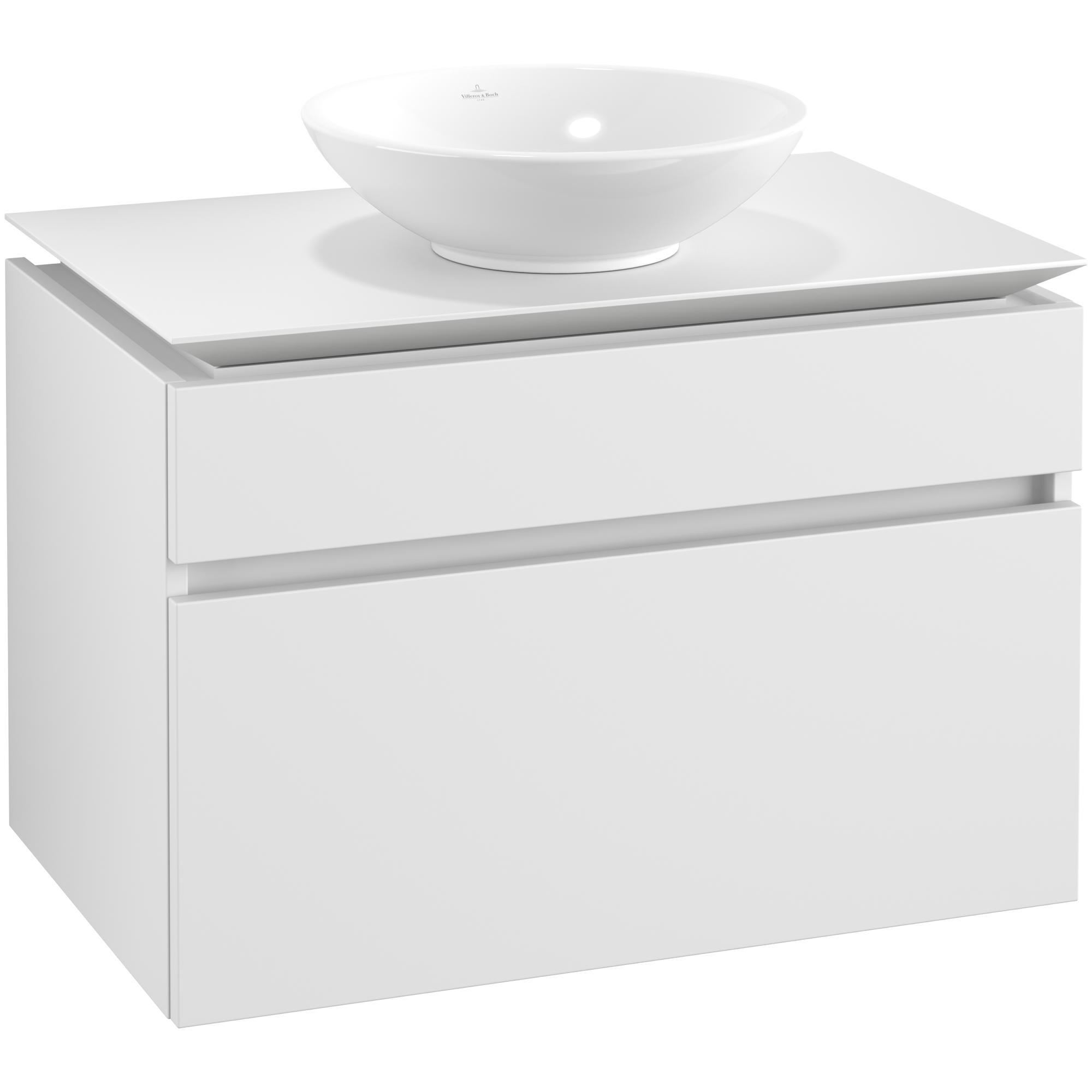 Tvättställsskåp Villeroy & Boch Legato 800 med 2 Lådor för Ytmonterat Tvättställ | badrum - badrumsmobler - tvattstallsskap-och-kommod | KakelKungen