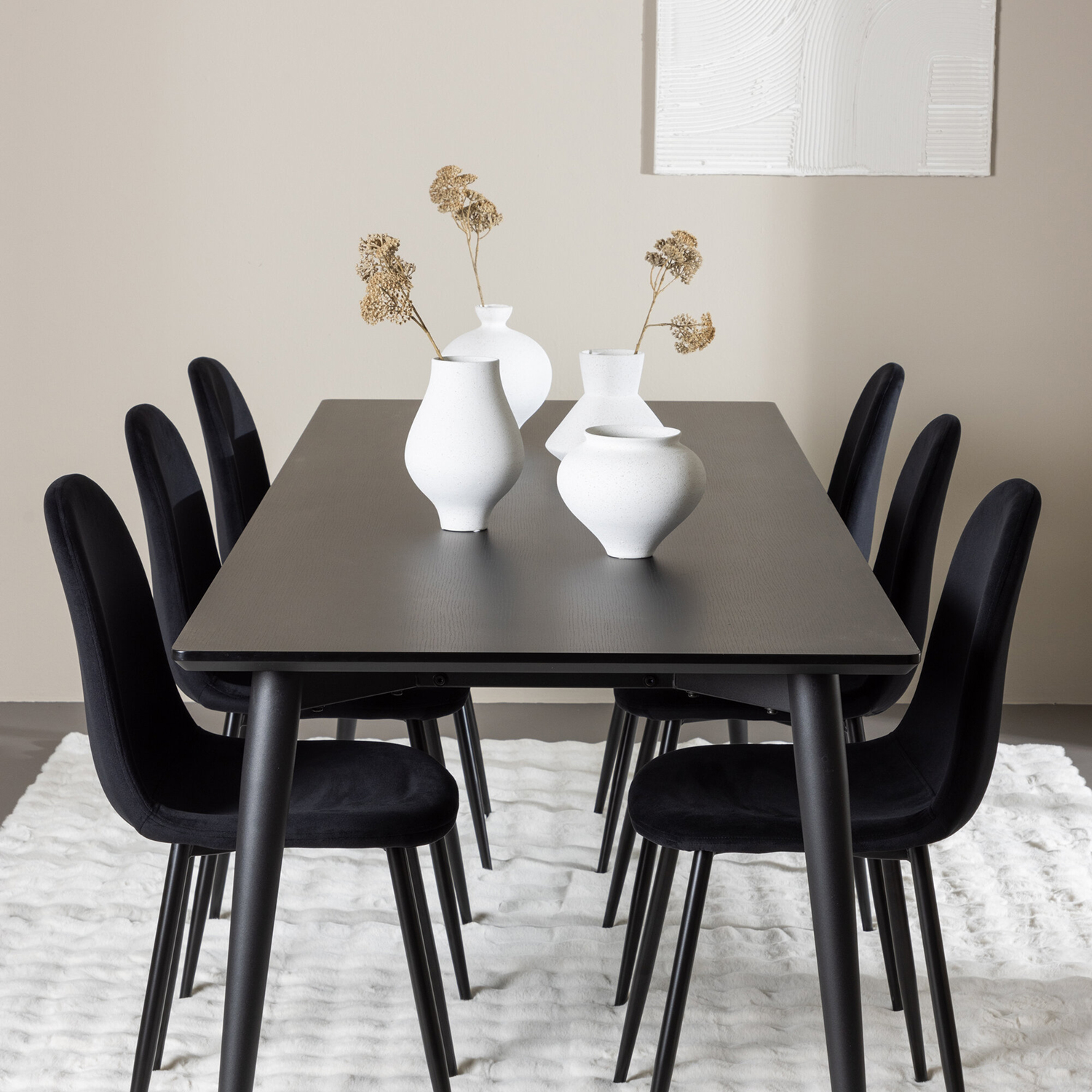 Spisegruppe Venture Home Ellis 230 med 6 stk Polar Stoler Fløyel