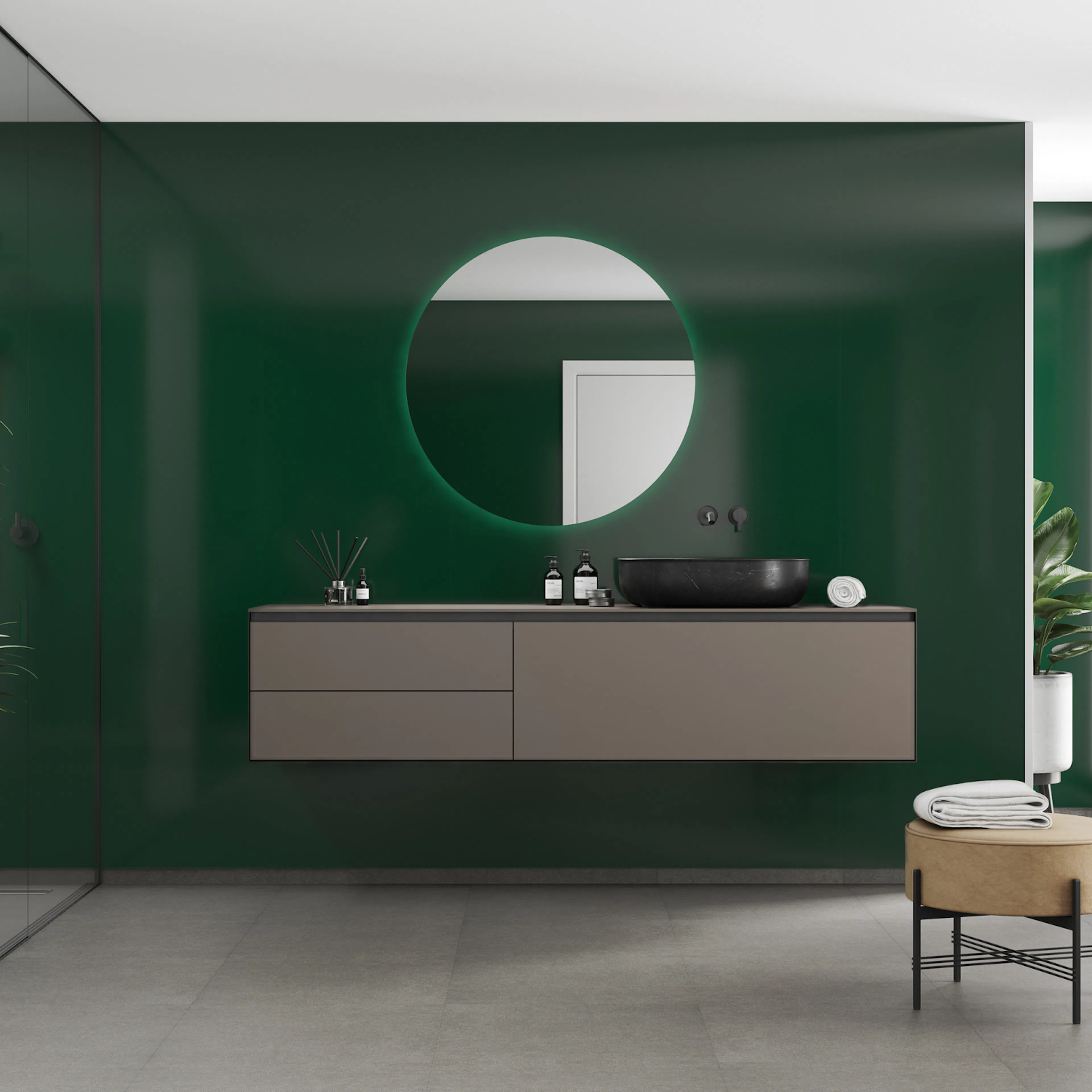 Baderomspanel Fibo 5231-M00 Bottle Green