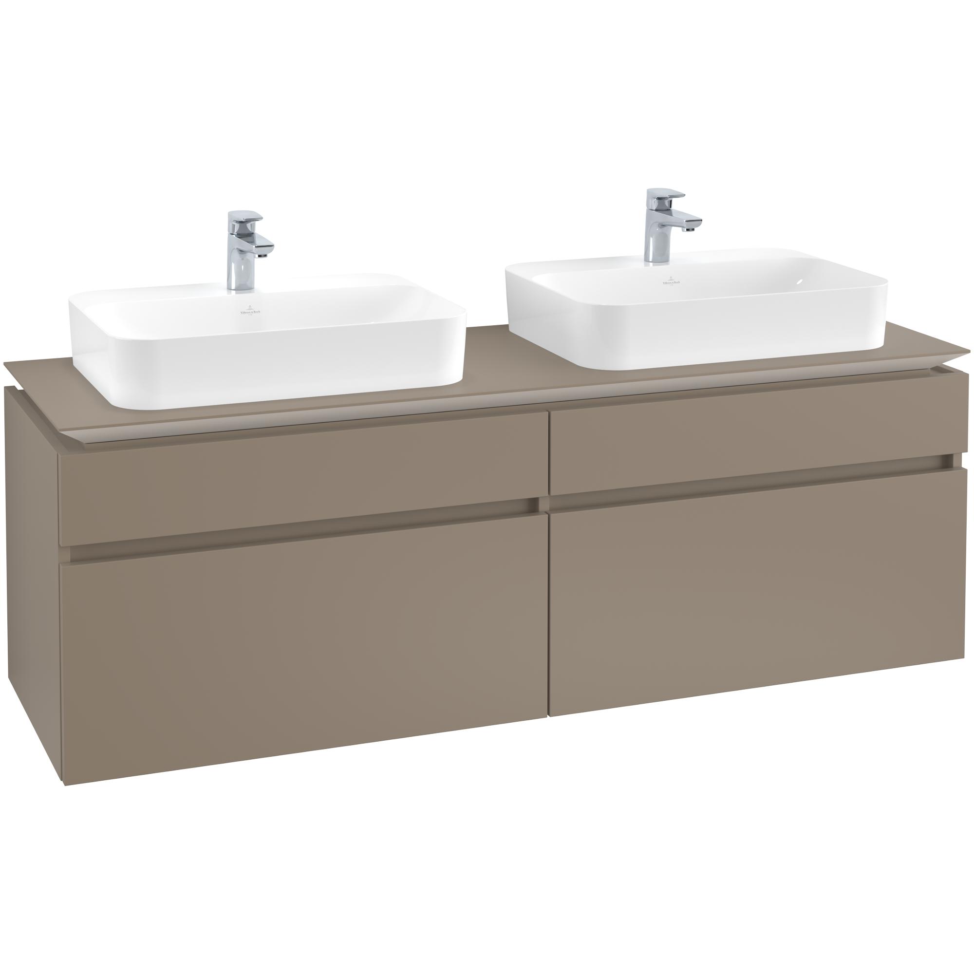 Tvättställsskåp Villeroy & Boch Legato 1600 med 4 Lådor för Två Ytmonterade Tvättställ från Finion & Memento | badrum - badrumsmobler - tvattstallsskap-och-kommod | KakelKungen
