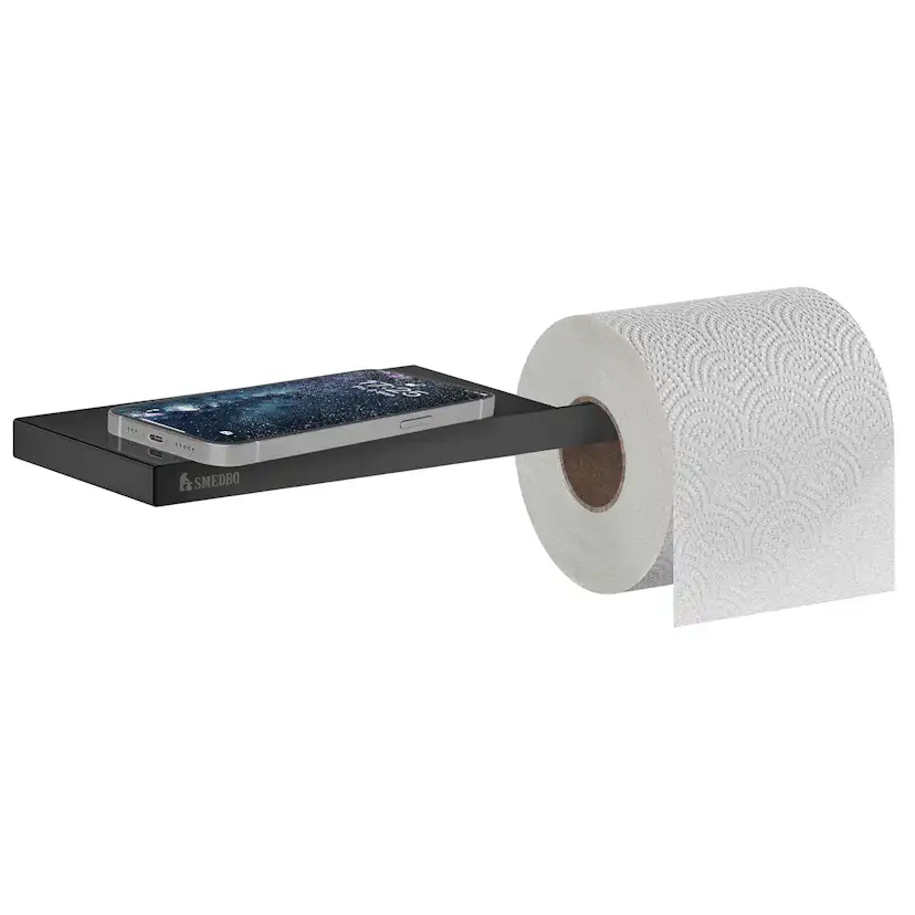 Toalettpapirholder Smedbo Outline med Hylle 3411
