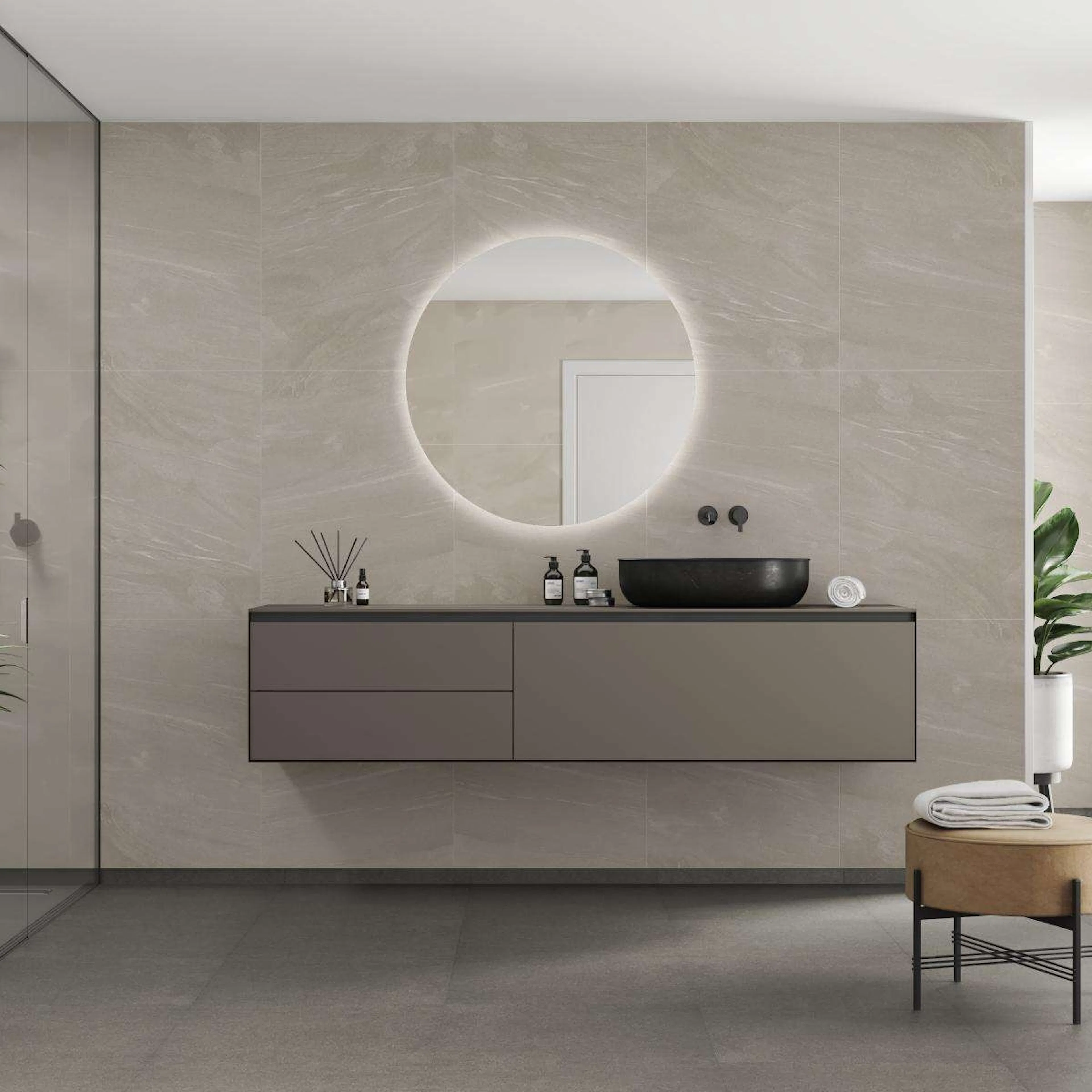 Baderomspanel Fibo 4008-M6080 Beige Stone