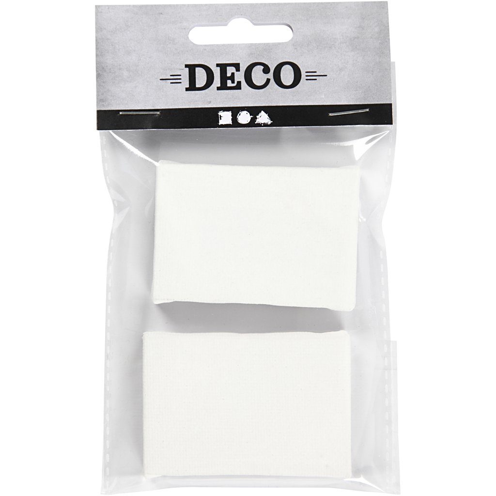 Mikrolerret Creativ Company Str 6x4x1 cm Hvit 2 Stk/1 Pk