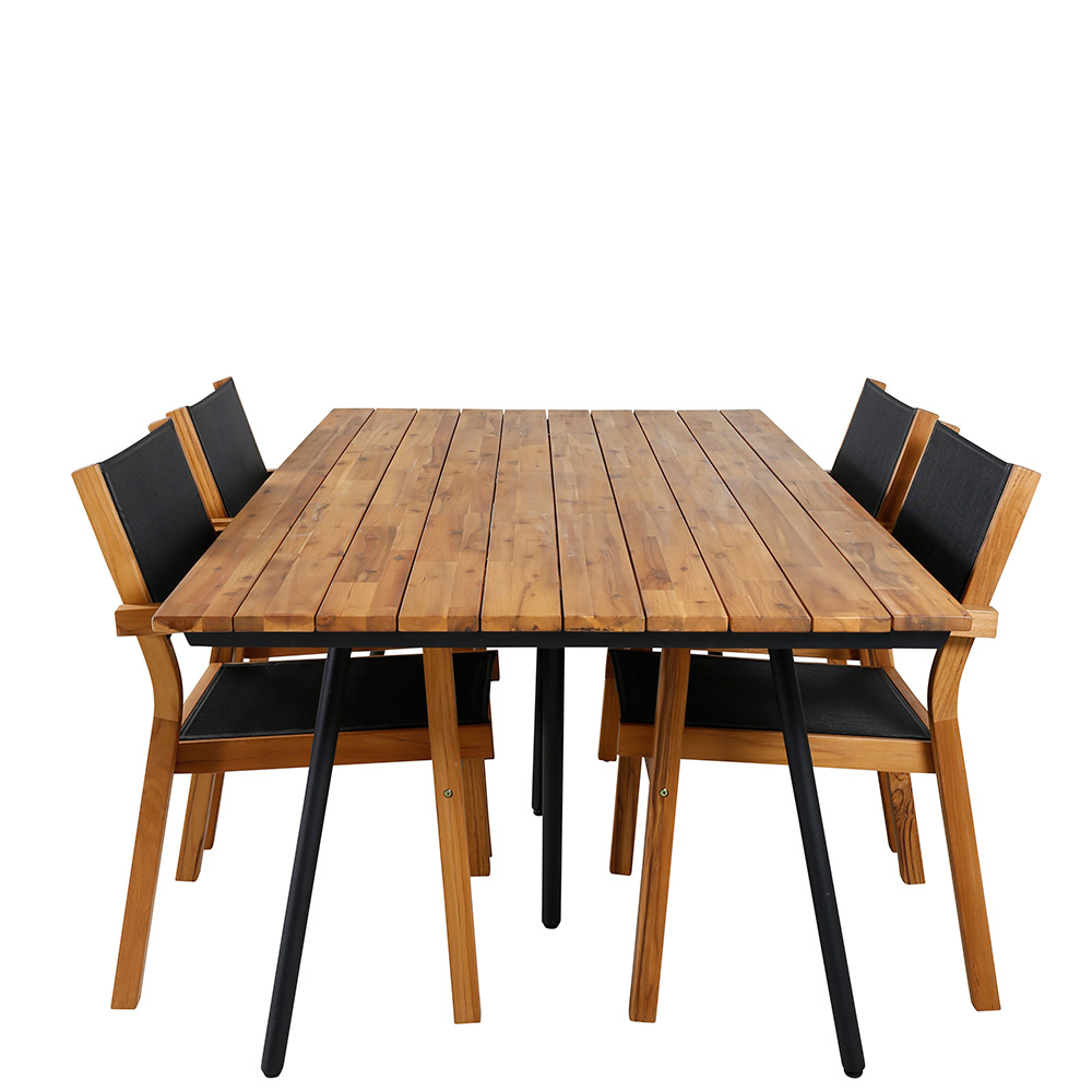 Spisegruppe Venture Home Chane med 4 Vum Stablebare Spisestoler