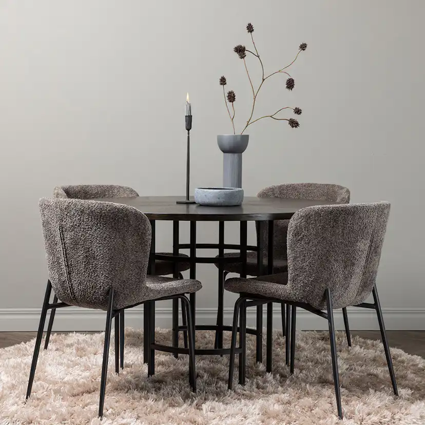 Spisegruppe Venture Home Copenhagen Ø 115 cm med 4 Modesto Stoler