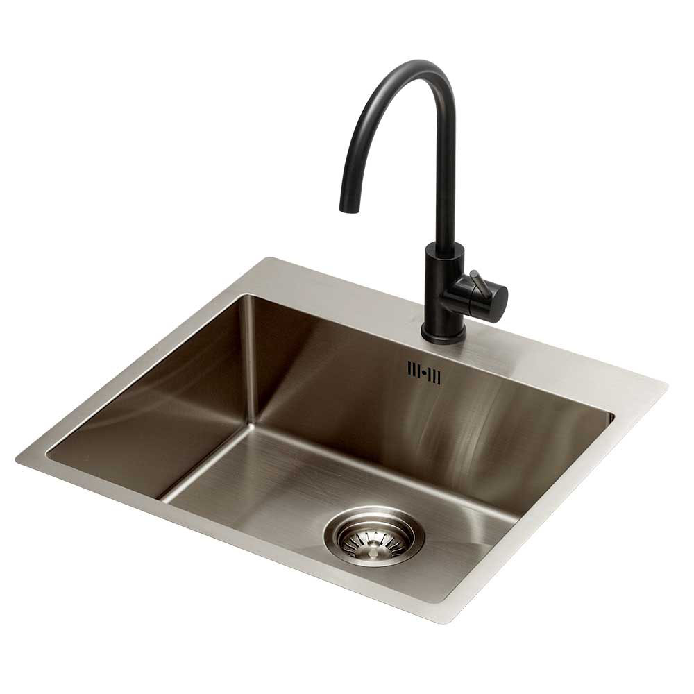 Kubus 540 Soft Køkkenvask, PVD Gunmetal Farge: Gunmetall, Overflate: PVD