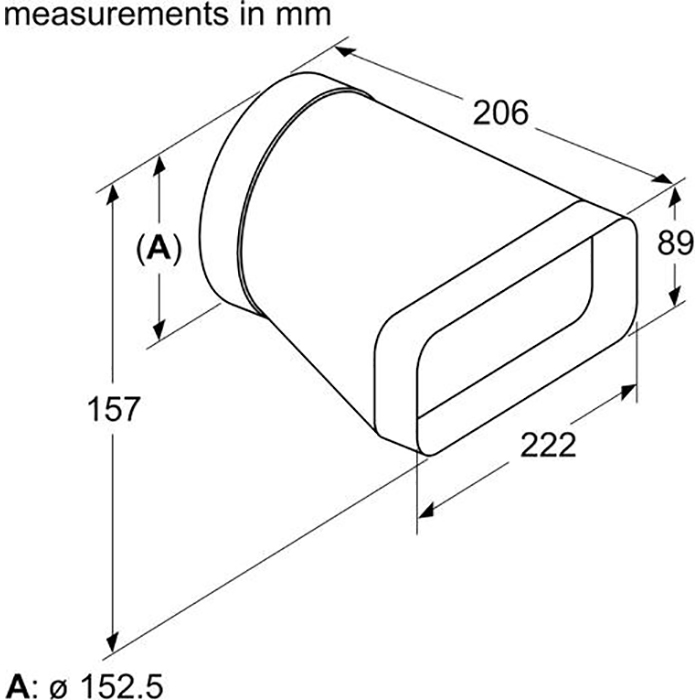 Adapter Siemens Ventilasjonskanal HZ9VDSI0