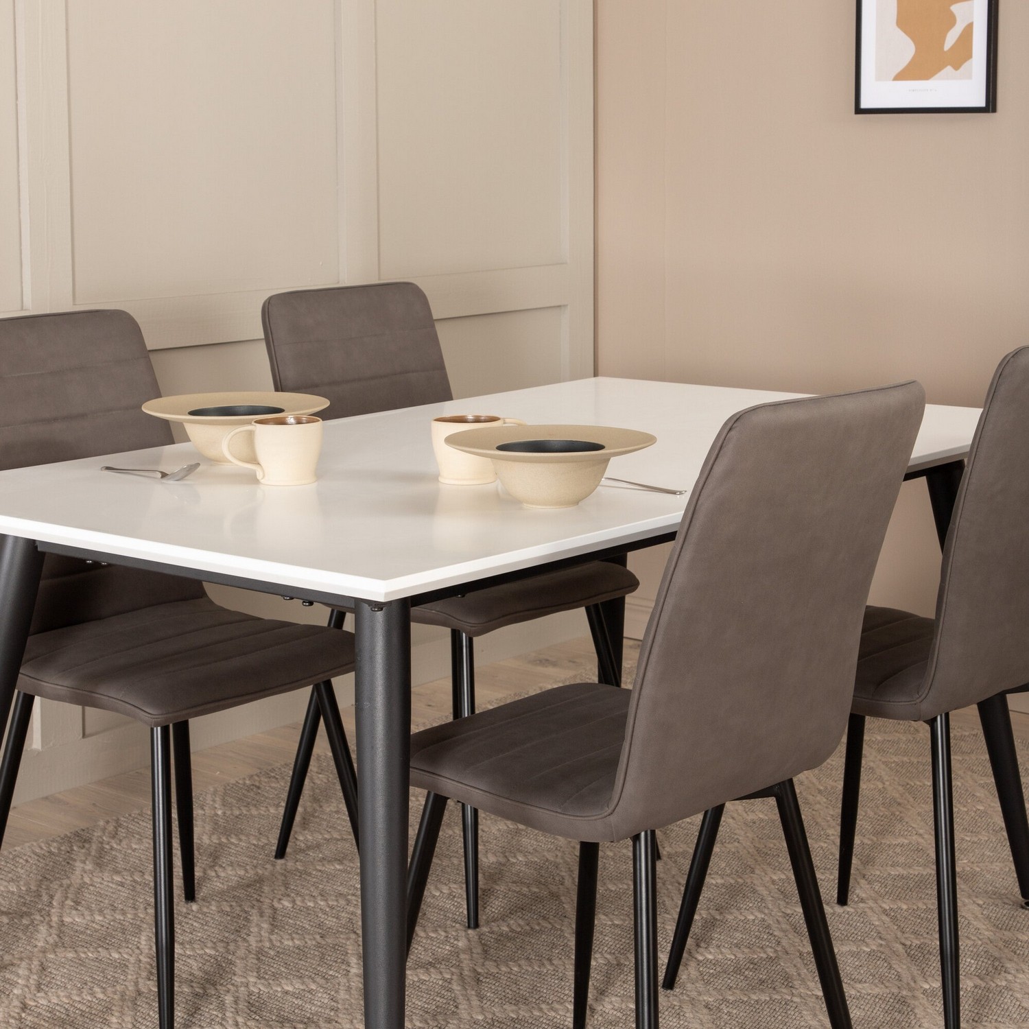 Spisegruppe Venture Home Jolie med 4 Walerina Stoler