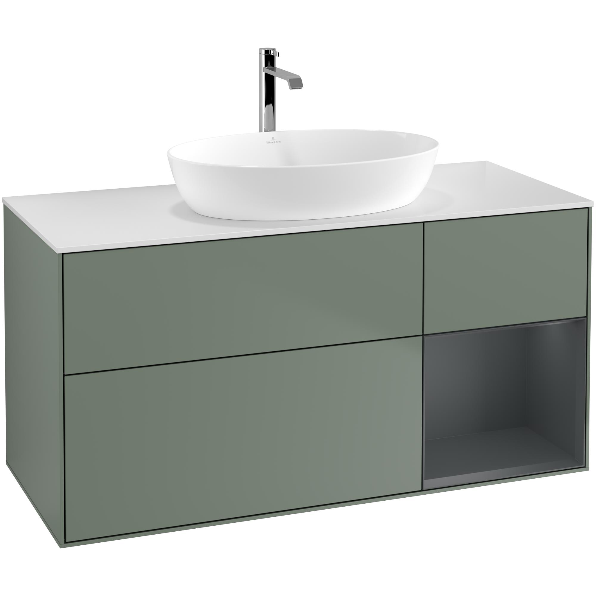 Tvättställsskåp Villeroy & Boch Finion med 3 Lådor Hylla och Bänkskiva för Fristående Tvättställ från Artis & Collaro | badrum - badrumsmobler - tvattstallsskap-och-kommod | KakelKungen