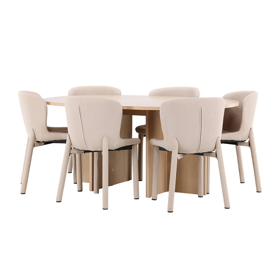 Spisegruppe Venture Home Strada Ø120 cm med 6st Astoria Spisestoler