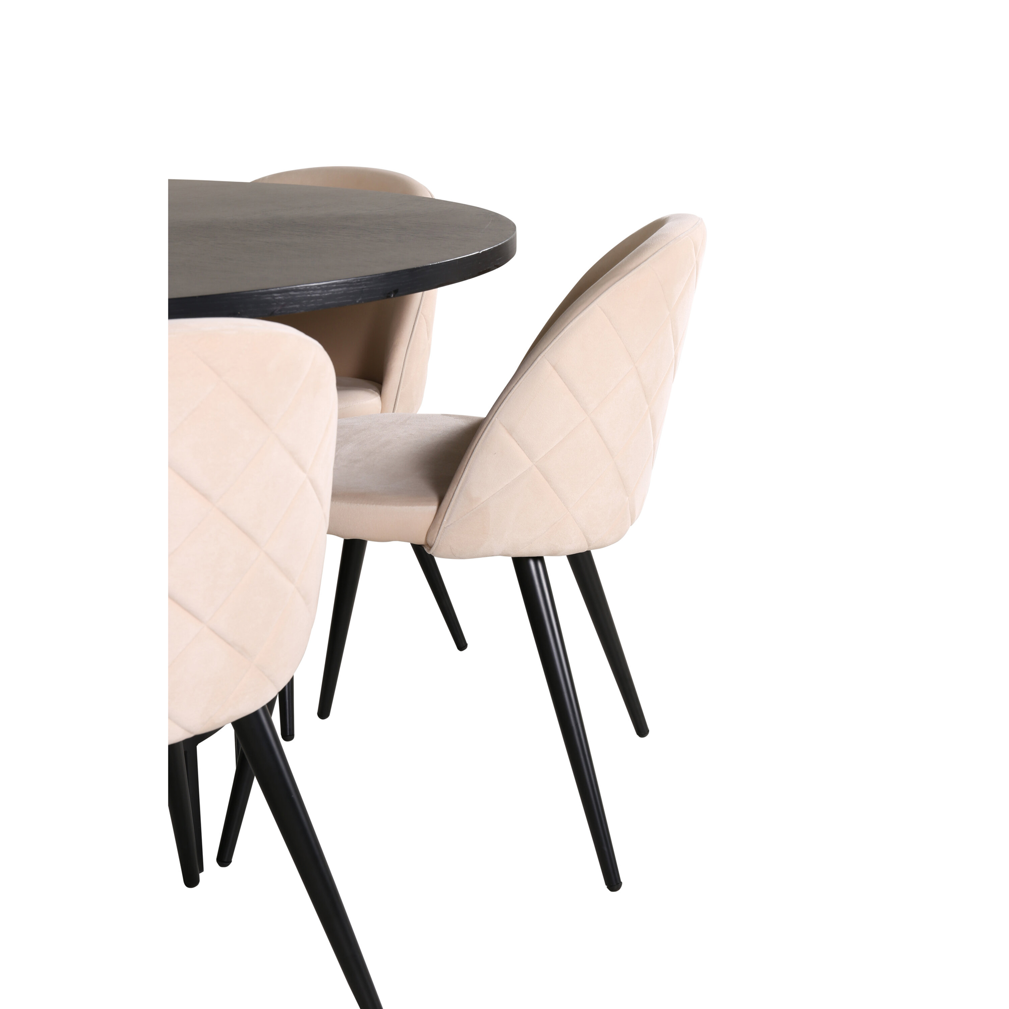 Spisegruppe furniture/fashion Copenhagen Ø140 cm med 6 Velvet Stoler