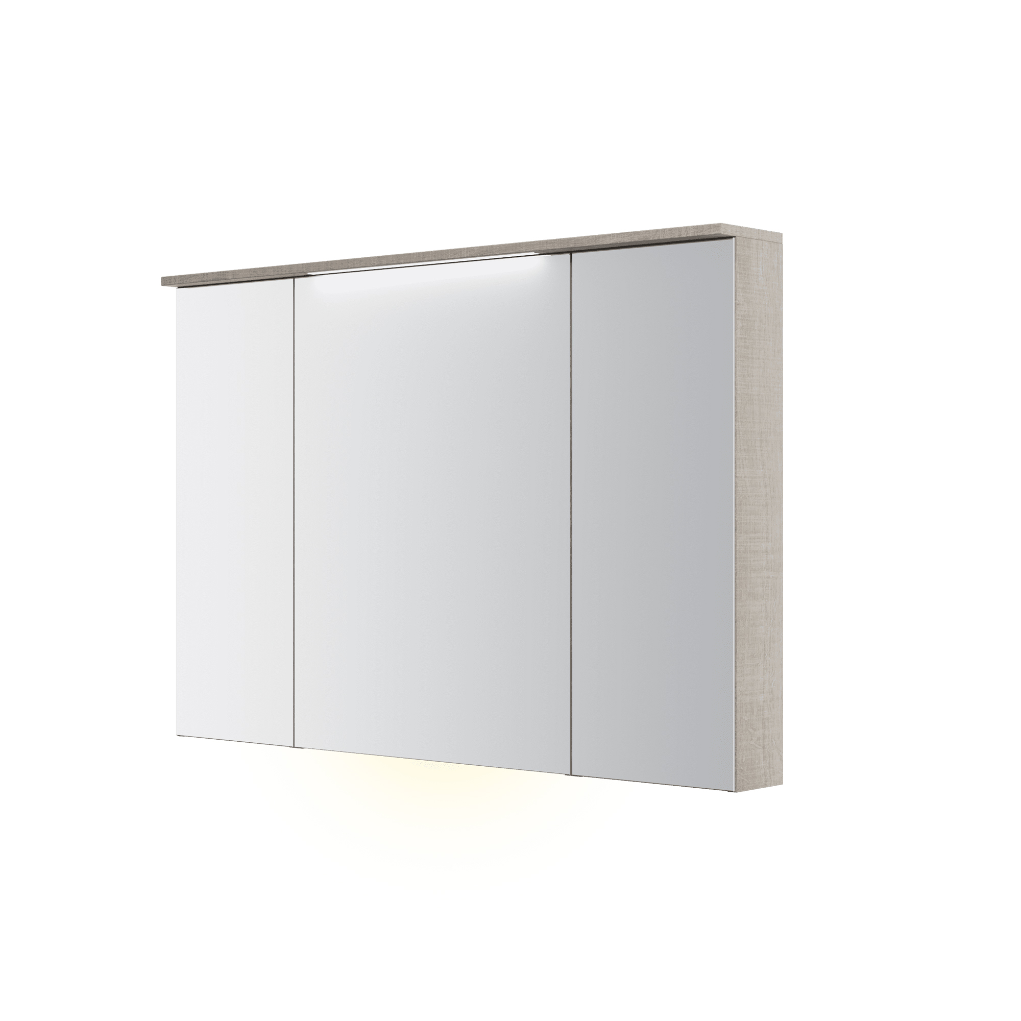 Speilskap FOSSBAD B120 D12 med Lystopp 60 + 30 + 60