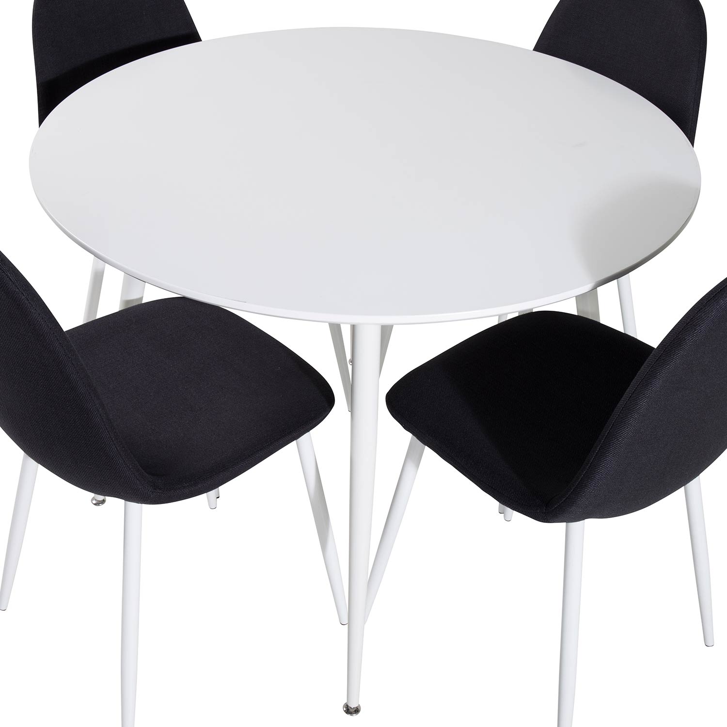 Spisegruppe Venture Home Plake med 4 Pobbie Stoler Polyester Rundt