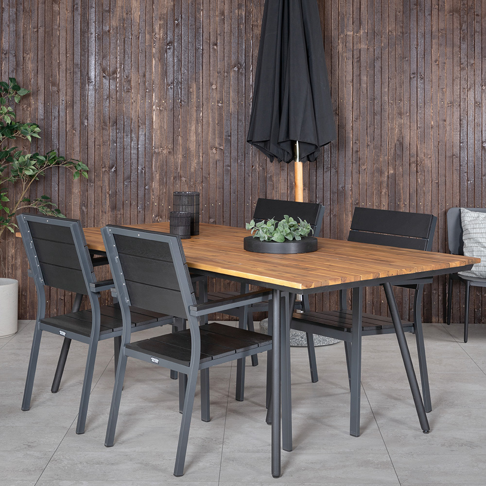 Spisegruppe Venture Home Chane med 4 Lede Stablebare Spisestoler